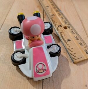 Nintendo 2022 Kart Racer Mario Pink and White Toy Kart